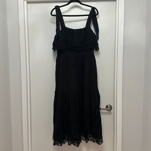 Black Embroidered Dress
